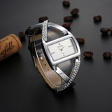 Gogoey Rectangular Dial Crystal Quartz Watches