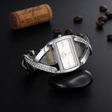 Gogoey Rectangular Dial Crystal Quartz Watches