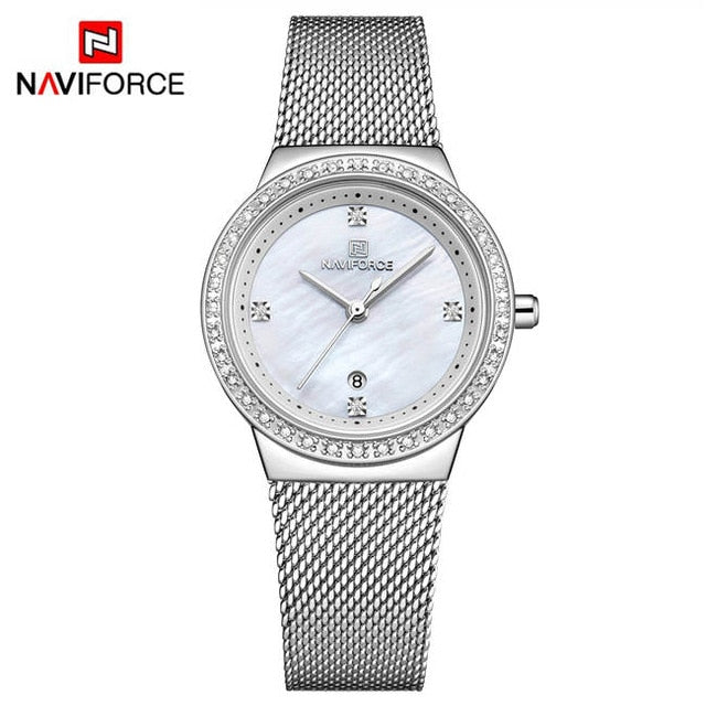 NAVIFORCE Casual Waterproof Mesh belt quartz Watch