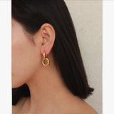 Paris Designer Modern Geometric Jewelry Stand Out Quality Gold Tassel Earrings