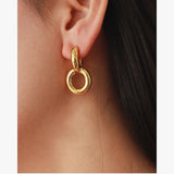 Paris Designer Modern Geometric Jewelry Stand Out Quality Gold Tassel Earrings