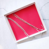 Spring Design Glittering Stone Long Tassel Earrings