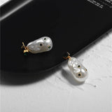 Spring Jewelry Gold Color Dangle Baroque Pearl Tassel Earrings