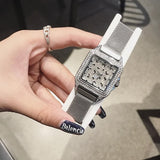 Stainless Steel Mesh Designer Square Watch Quartz