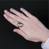 Vintage Adjustable LOVE Toe Mosaic Pearl Irregular Wedding Custom Ring