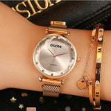 Geneva Designer Diamond Quartz Gold Wrist Watch