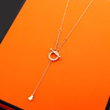 glamour jewelry letter OT clasp hanging heart necklace