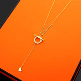 glamour jewelry letter OT clasp hanging heart necklace