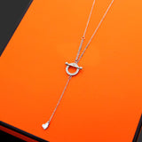 glamour jewelry letter OT clasp hanging heart necklace