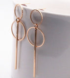 Earrings Punk Simple Gold/ Silver / Long Section Tassel Pendant Earrings