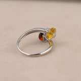 S925 sterling silver inlaid natural stone ring