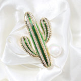 green dripping oil cactus simple versatile brooch