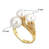 simulated white pearl paved AAA crystal rings