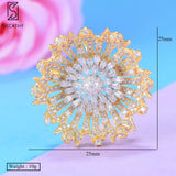 25*25 mm Luxury Flower Flora Hollow Brooches