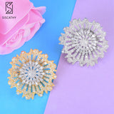 25*25 mm Luxury Flower Flora Hollow Brooches