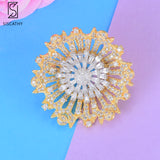 25*25 mm Luxury Flower Flora Hollow Brooches