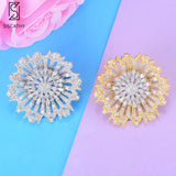 25*25 mm Luxury Flower Flora Hollow Brooches