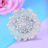 25*25 mm Luxury Flower Flora Hollow Brooches