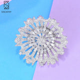 25*25 mm Luxury Flower Flora Hollow Brooches