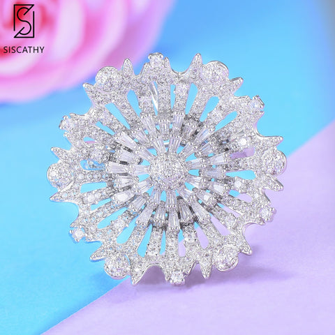 25*25 mm Luxury Flower Flora Hollow Brooches