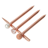 GENKKY Rose Gold Ballpoint Pen Pearl Spotted Diamonds Oil Gradient Pen Set