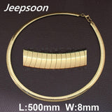 Stainless Steel Jewelry Fashion Romantic Plated gold color Torques Necklaces