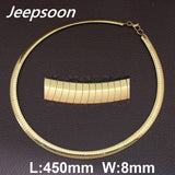 Stainless Steel Jewelry Fashion Romantic Plated gold color Torques Necklaces