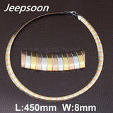 Stainless Steel Jewelry Fashion Romantic Plated gold color Torques Necklaces