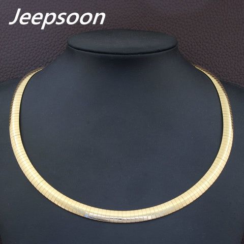 Stainless Steel Jewelry Fashion Romantic Plated gold color Torques Necklaces