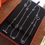 925 sterling silver chain sweater necklace