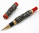 AAA JINHAO brand gray double Dragon embossment roller ball pen