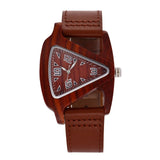 Triangle Bamboo Wood Wristwatch