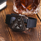 Triangle Bamboo Wood Wristwatch