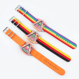 ALK pride rainbow Bamboo wood wristwatch