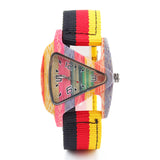 ALK pride rainbow Bamboo wood wristwatch