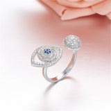 925 Sterling Silver Lucky Blue Evil Eye ring