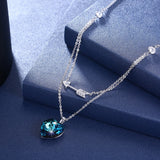 Ayowei trend new 925 sterling silver color zircon pendant necklace