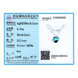 Ayowei trend new 925 sterling silver color zircon pendant necklace