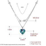 Ayowei trend new 925 sterling silver color zircon pendant necklace