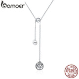 BAMOER Genuine 925 Sterling Silver Tree of Life & House Letter Link Chain Necklaces & Pendants