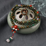 BOEYCJR 108 Natural Stone Beads Bangles&Bracelets Handmade Jewelry Charm Buddha Beads