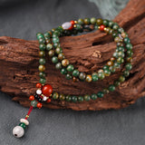 BOEYCJR 108 Natural Stone Beads Bangles&Bracelets Handmade Jewelry Charm Buddha Beads