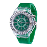 Transparent Neutral Quartz Luminous Rhinestone Watch