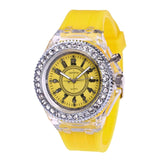 Transparent Neutral Quartz Luminous Rhinestone Watch