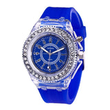 Transparent Neutral Quartz Luminous Rhinestone Watch