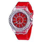 Transparent Neutral Quartz Luminous Rhinestone Watch