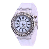 Transparent Neutral Quartz Luminous Rhinestone Watch