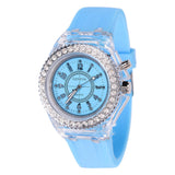 Transparent Neutral Quartz Luminous Rhinestone Watch