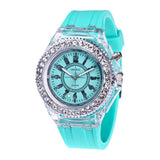 Transparent Neutral Quartz Luminous Rhinestone Watch