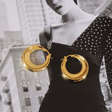 Modern Gold Hoop Earrings Geometric Jewelry Stand Out Quality Design Luxury Bijoux